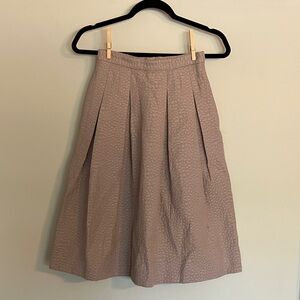 NWT H&M Textured A-Line Skirt in Taupe
